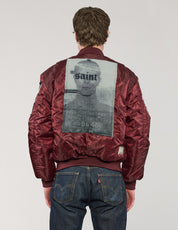 MA-1 Patched Bomber in Burgundy