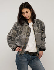 MA-1 Patched Bomber in Grey Camo