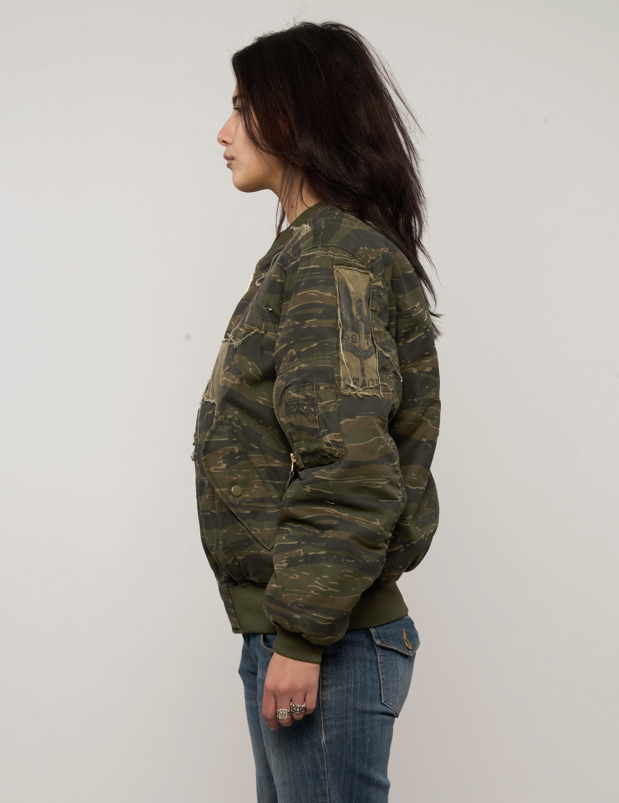 MA-1 Patched Bomber in Tiger Camo