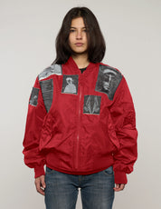 Blouson aviateur léger MA-1 avec écussons, couleur marine