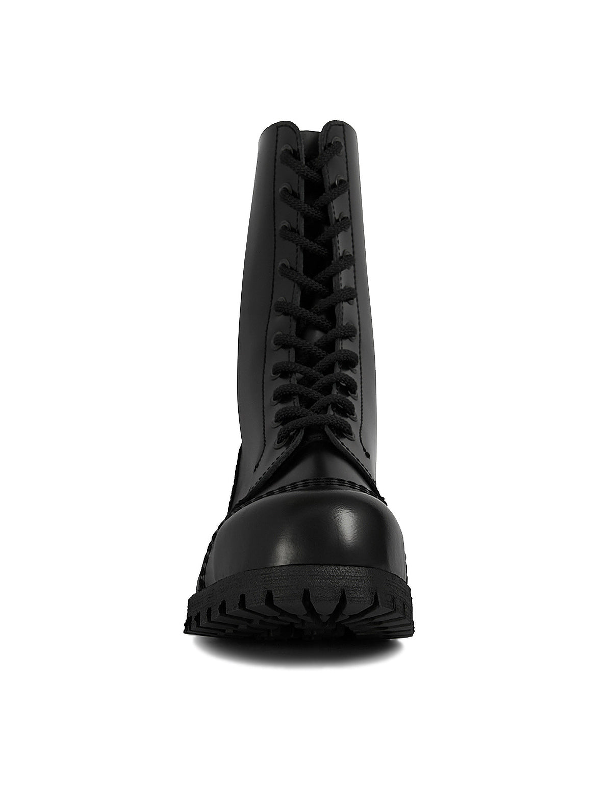 Underground Commando Steel Cap Boots in Black Leather