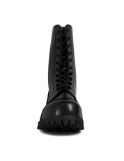 Underground Commando Steel Cap Boots in Black Leather