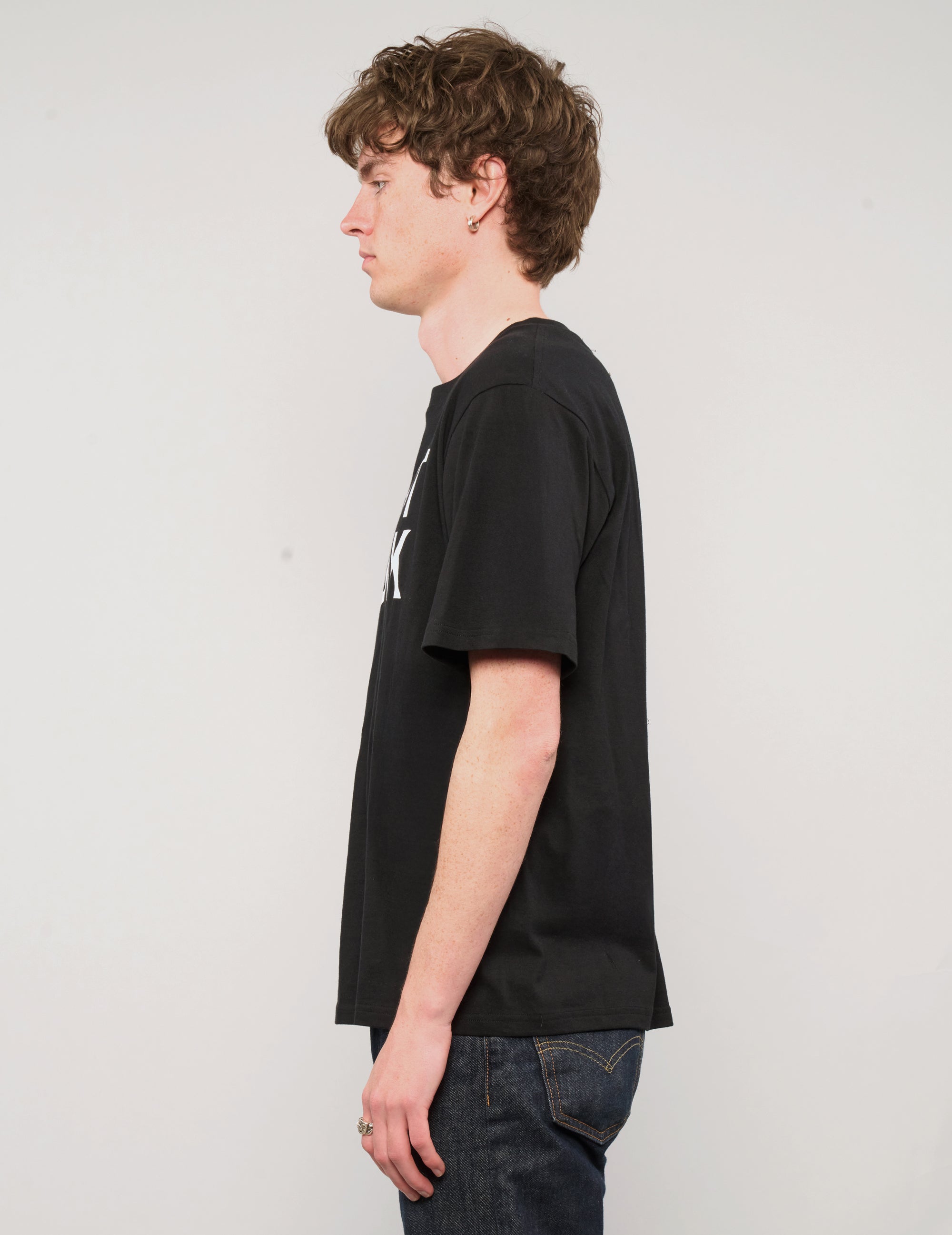 Underground Halfmoon Post Punk T-Shirt in Black