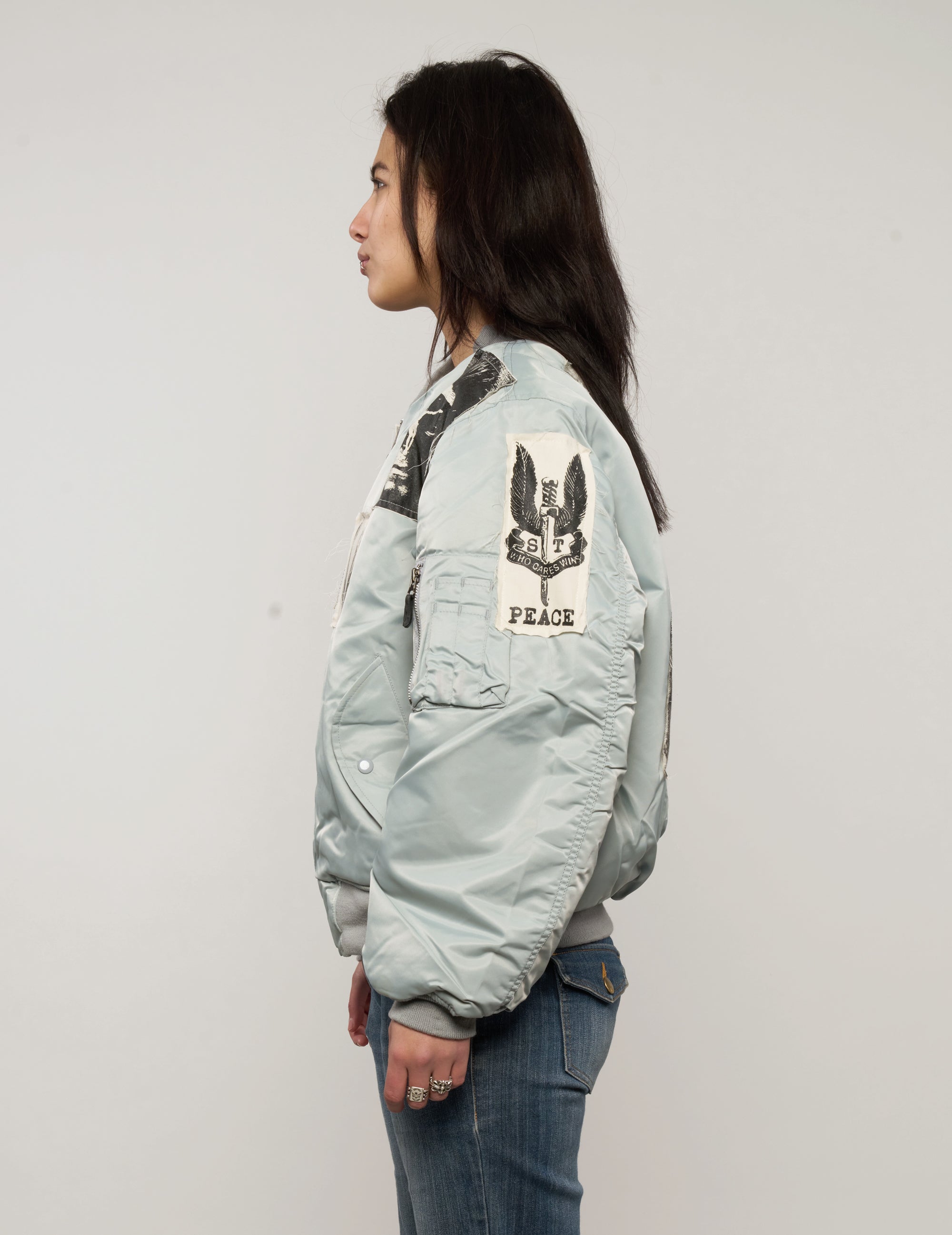 MA-1 Patched Bomber in Grey