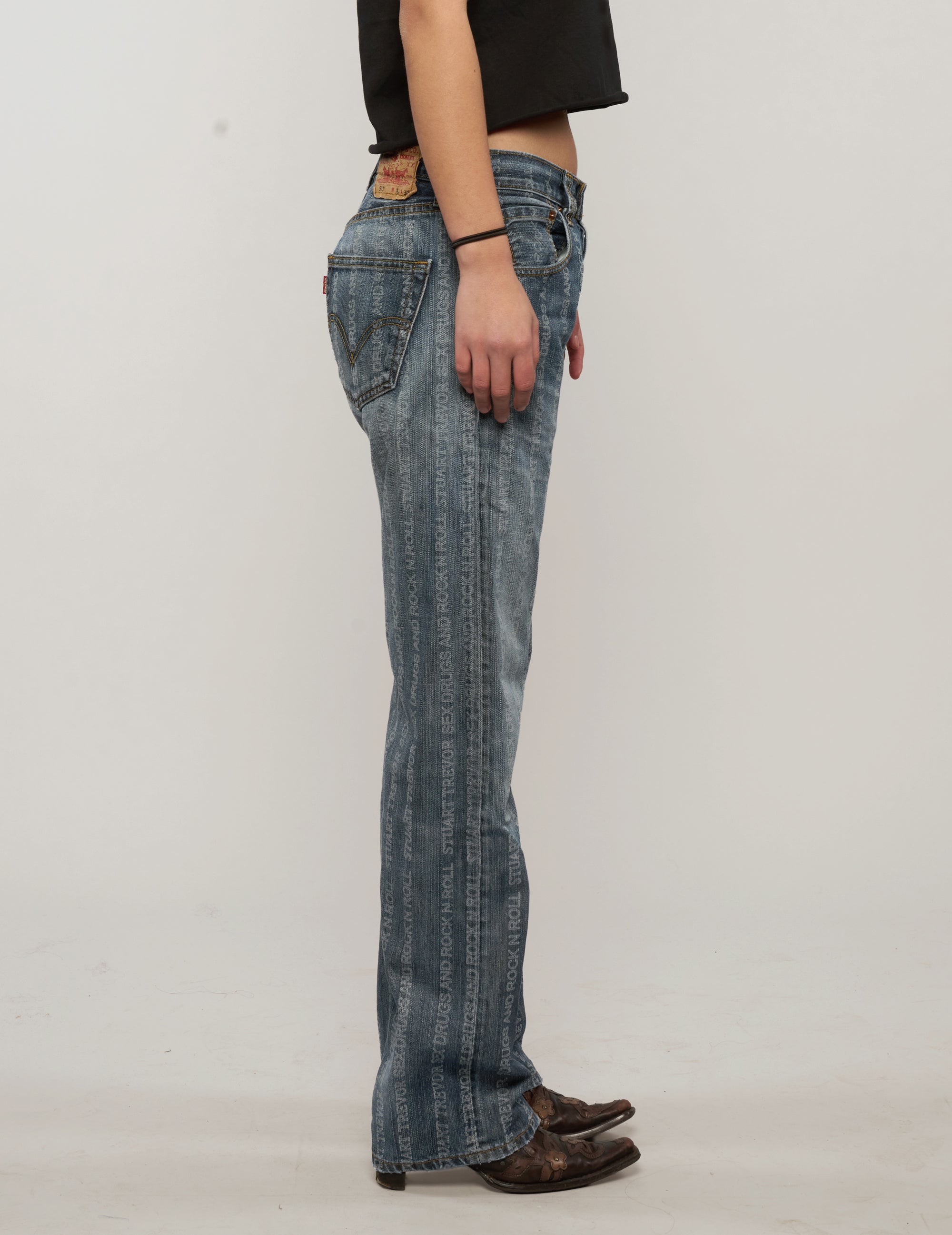 S'x D'ugs and Rock N Roll Jeans - Washed Denim
