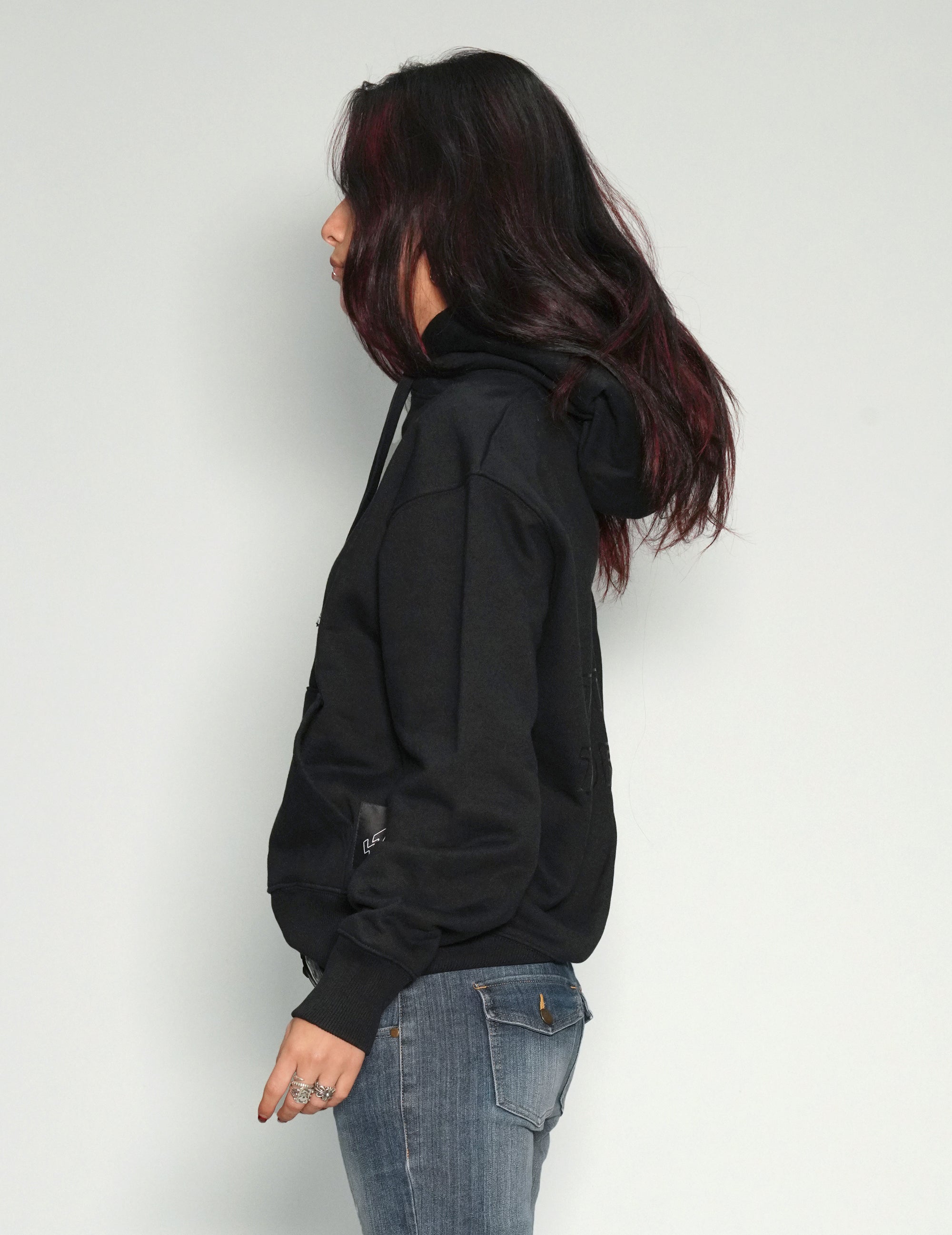 Women's Black Cotton Hoodie | Stuart Trevor