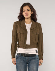 French Cropped Military Jacket