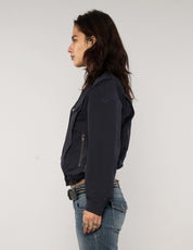 French Military Style Cropped Jacket