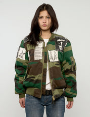 MA-1 Bomberjacke mit Patches in Tarnfarben