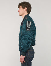 MA-1 Light Weight Patched Bomber Jacket in Navy