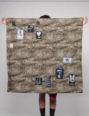 The Riot Patched Scarf in Leopard Print