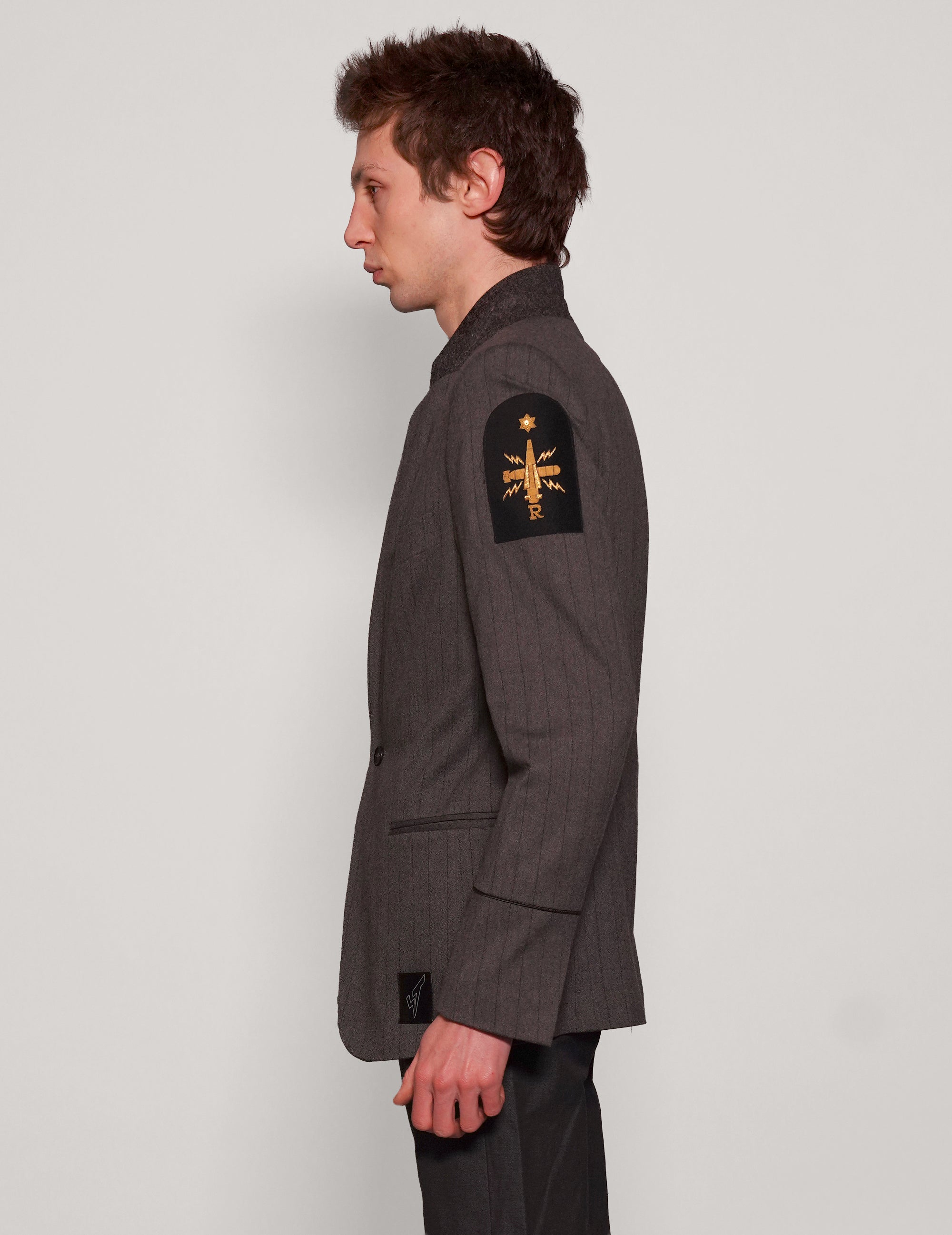 ST Striped Grey Wool Blazer