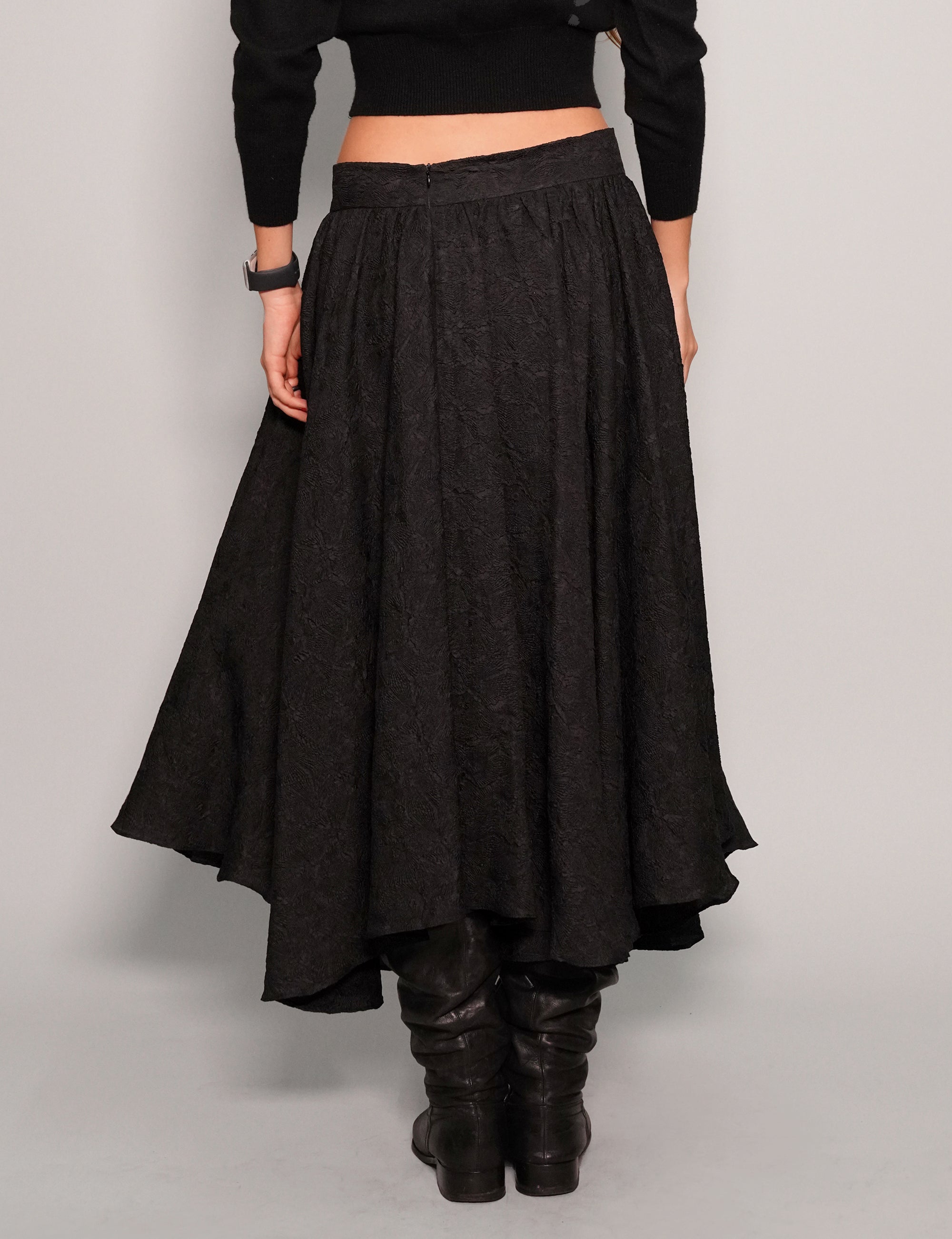Textured Silk Skirt