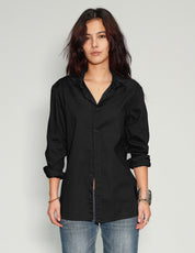 Party Back Shirt - Gold Sequin - Black Cotton