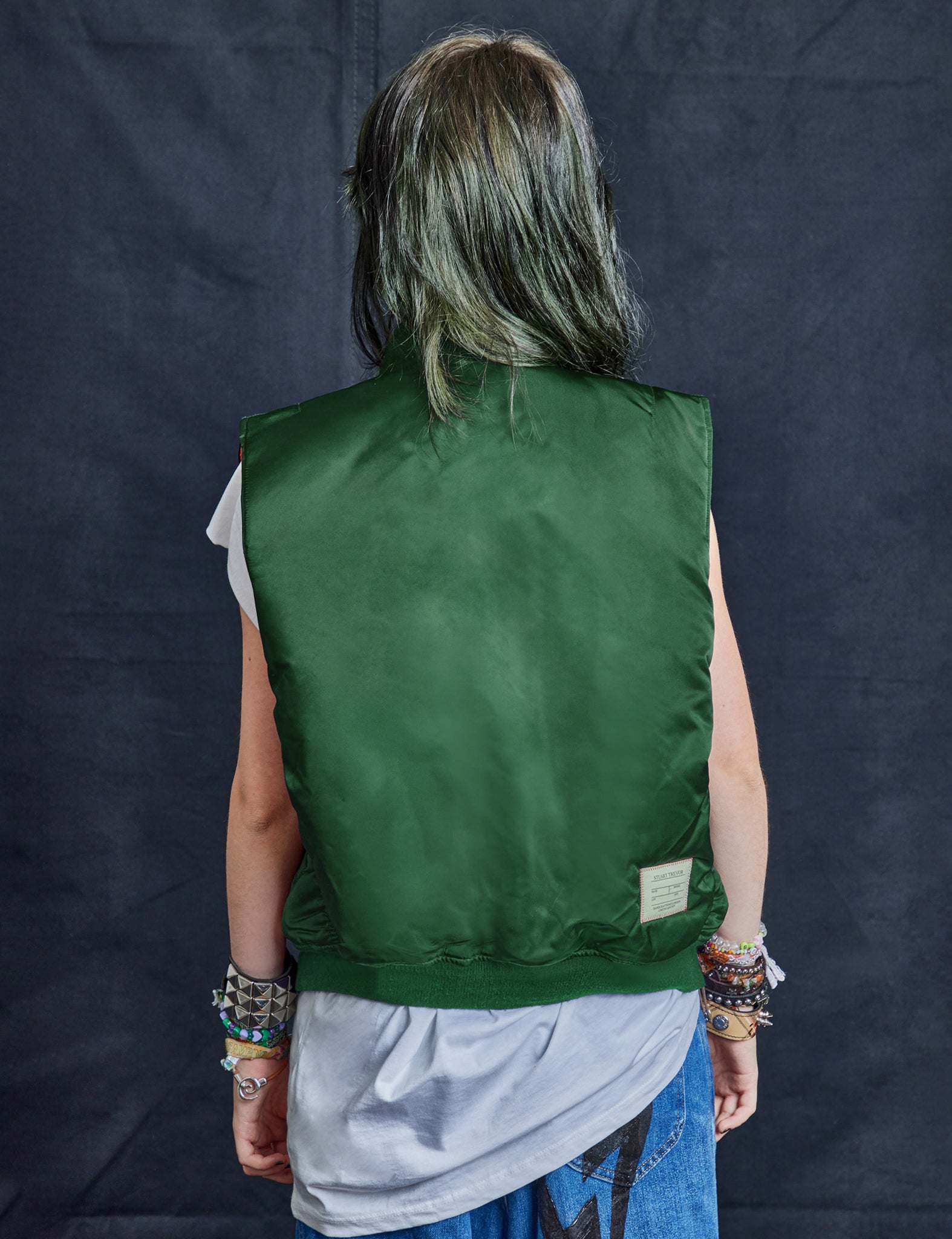 Bomber Gilet in Green