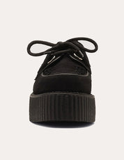 Underground Wulfrun Double Sole Creeper Shoes in Black Suede
