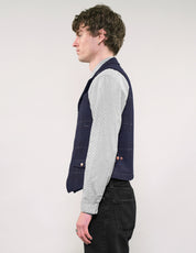 IMMORTAL Silverstone Waistocat - Bouclé Windowpane Navy Check