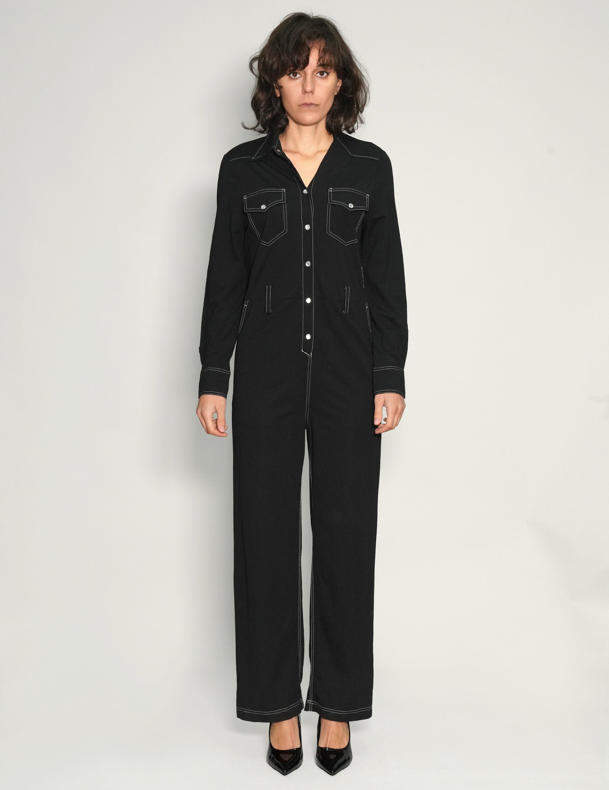 Party Back Jumpsuit in Black