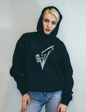 Walk the Line ST Logo Hoodie Silver on Black