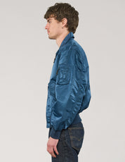 MA-2 Light Weight Collared Bomber Jacket in Blue
