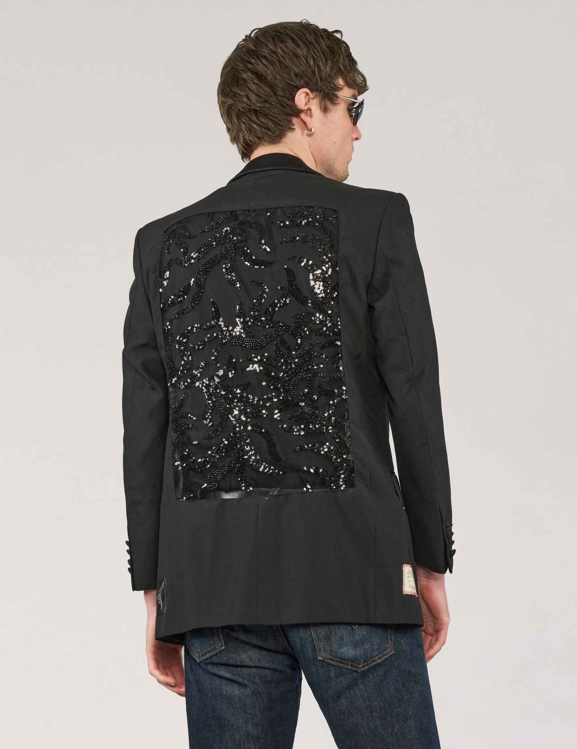 Party Back Tuxedo - Black Sequin