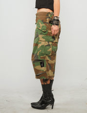 M51 Woodland Camo Cropped Cargo Pants