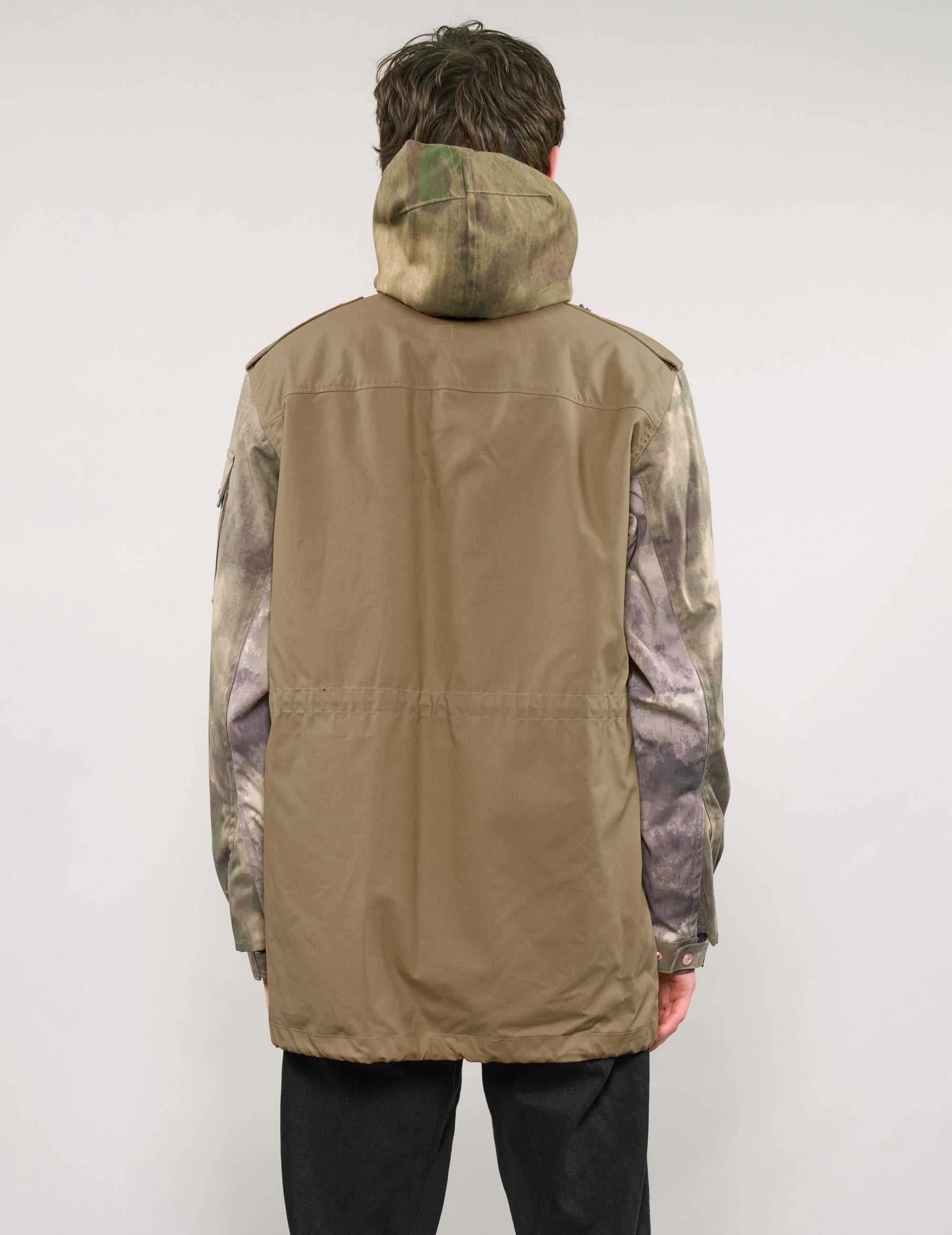 IMMORTAL Hooded Desert Parka in Khaki & Camo