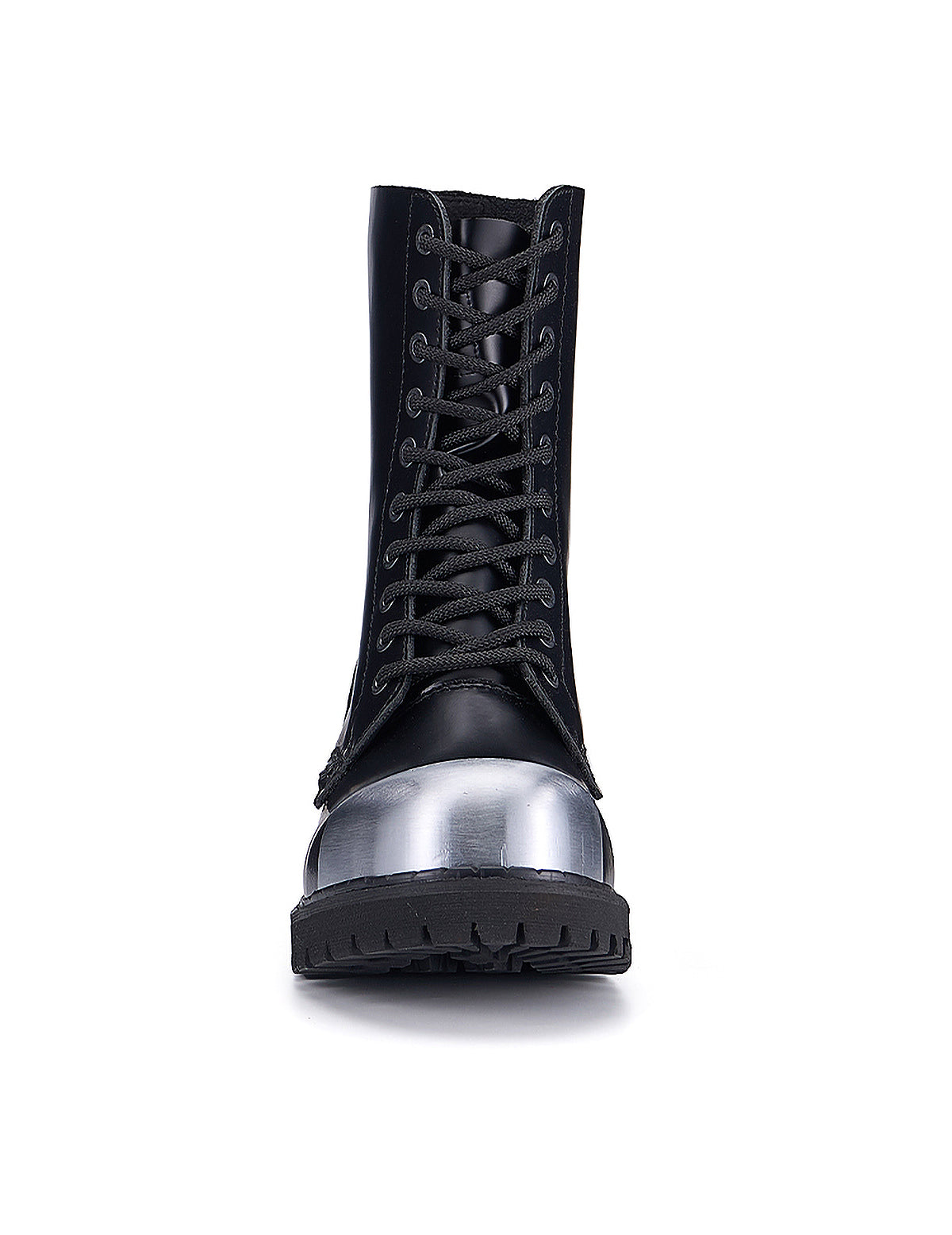 Underground Commando External Steel Toe Cap Boots in Black Leather