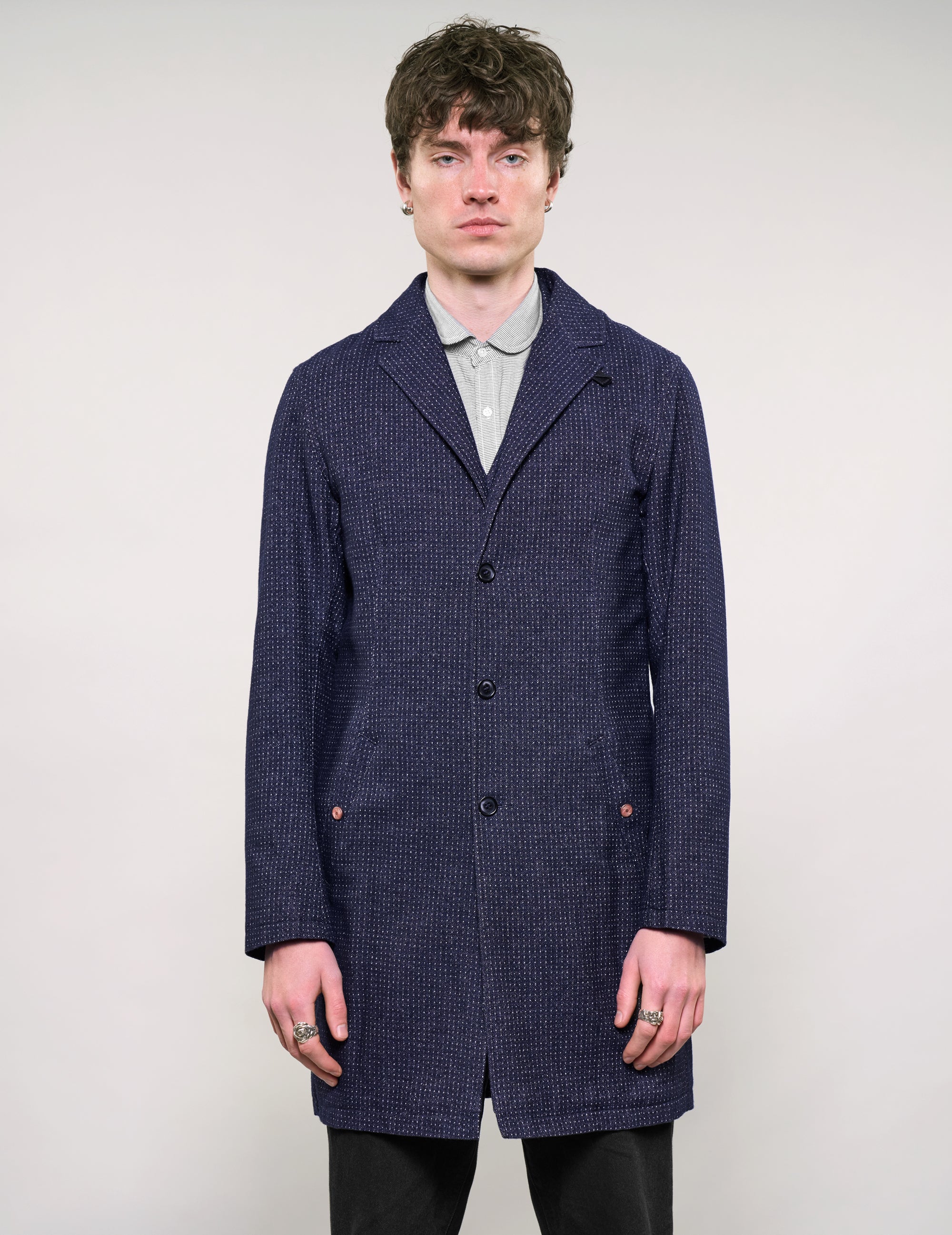 IMMORTAL Hawthorn Lightweight Microdot Woollen Frock Coat