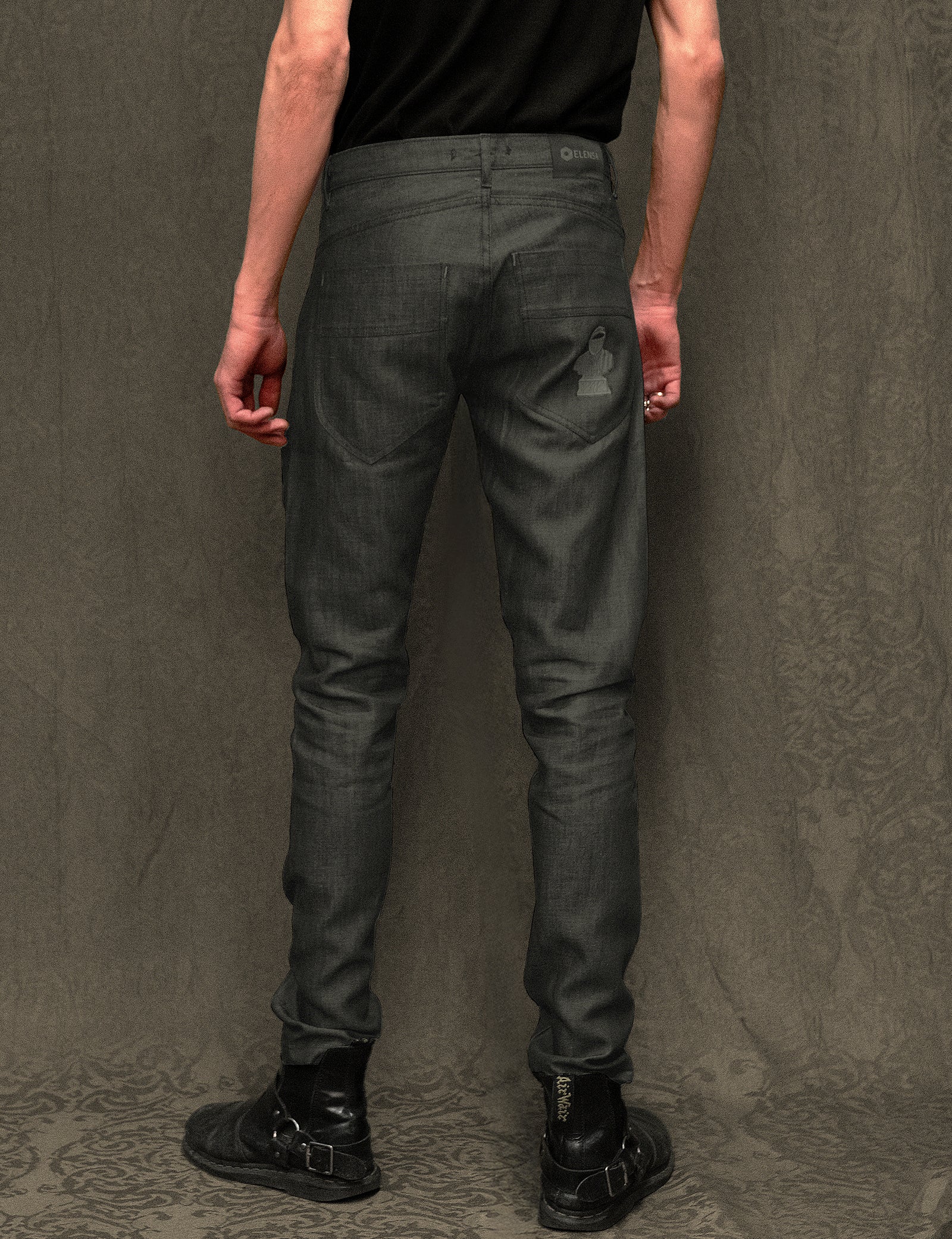 IMMORTAL Button Down Jeans in Washed Grey