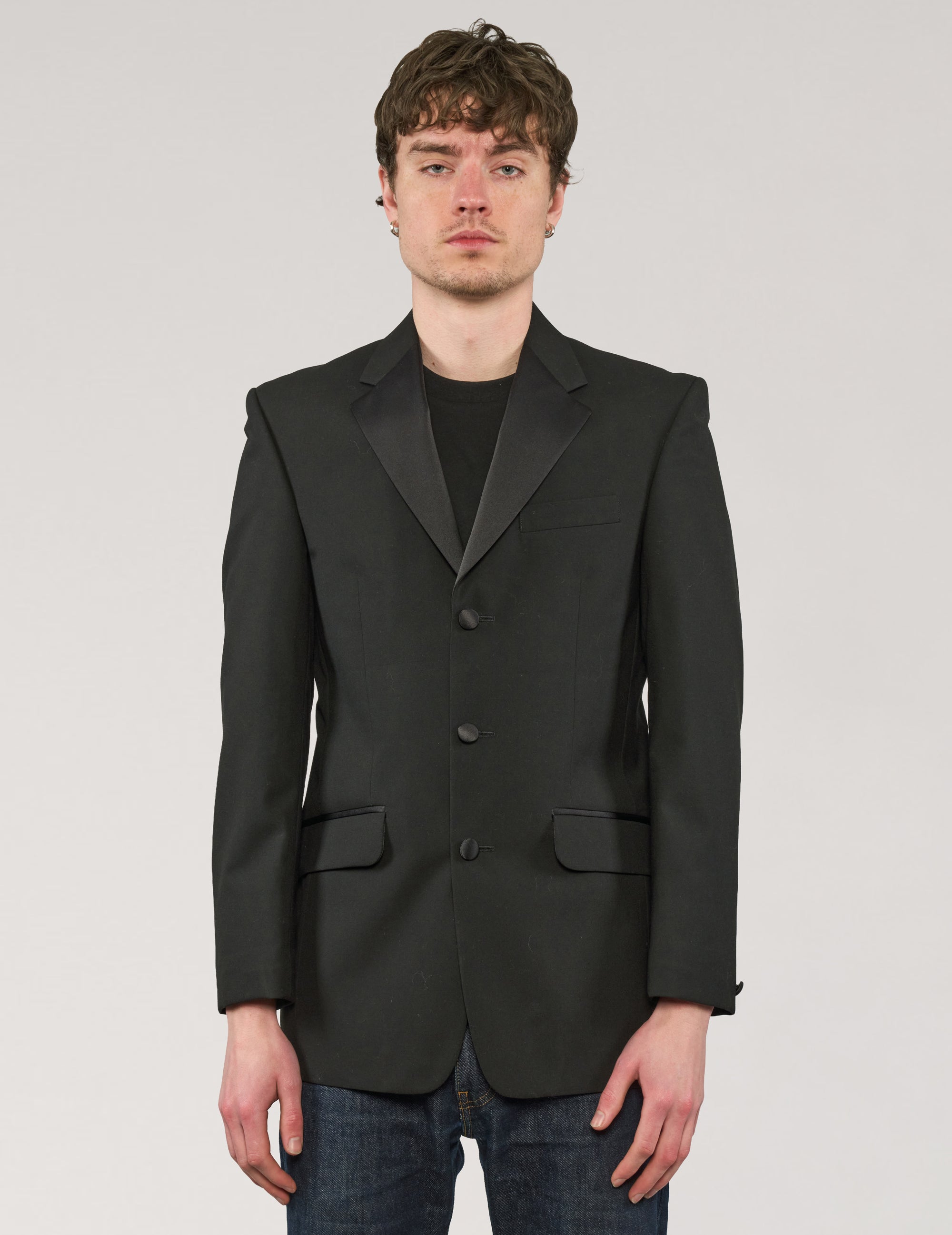 Party Back Blazer - Black Sequin - Black