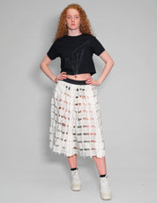 RAF Hurricane Parachute Long Skirt in White