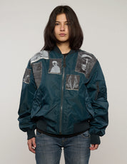 MA-1 Light Weight Patched Bomber Jacket in Navy