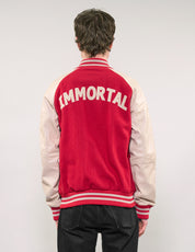 IMMORTAL Varsity Bomber Jacket - Red