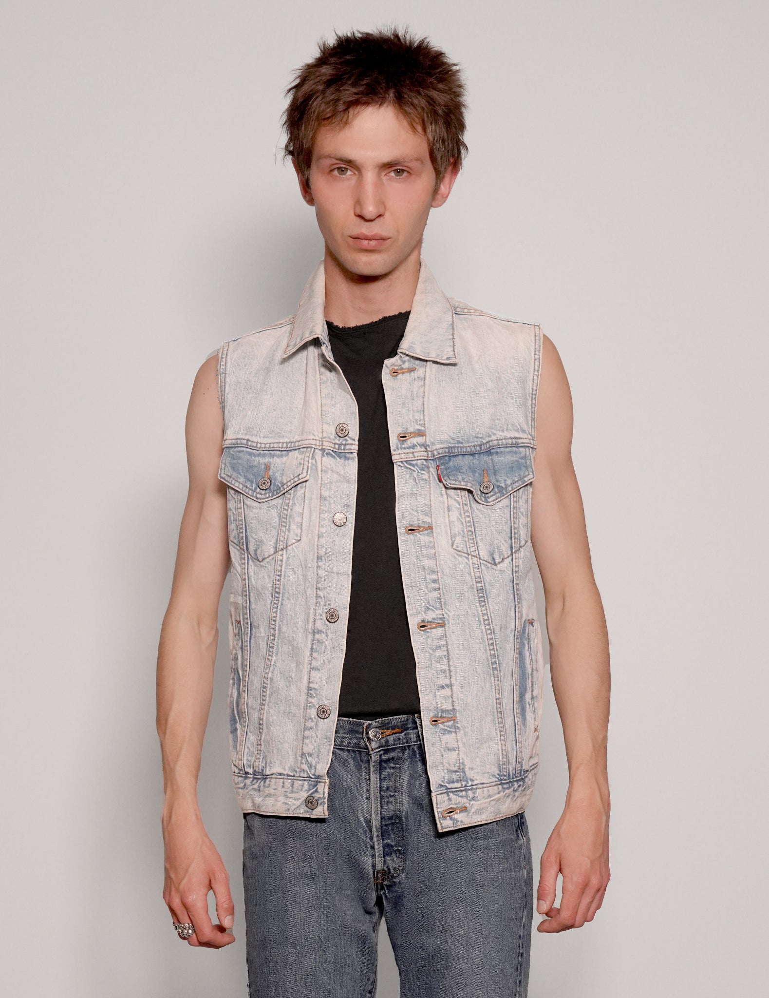 Men's Vintage Levi's Denim Vest Jacket | Stuart Trevor
