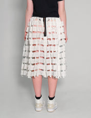 RAF Hurricane Parachute Long Skirt in White