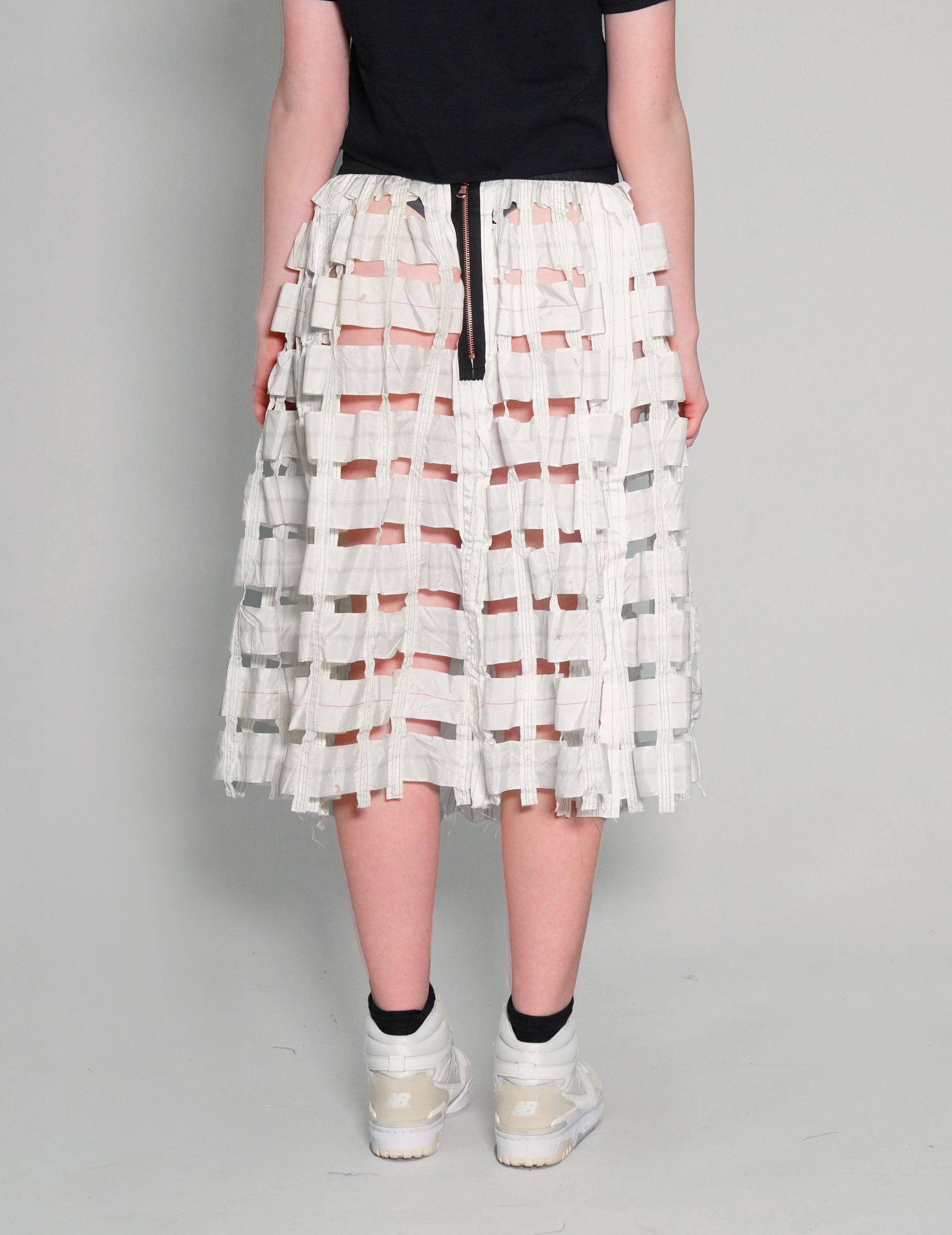 RAF Hurricane Parachute Long Skirt in White