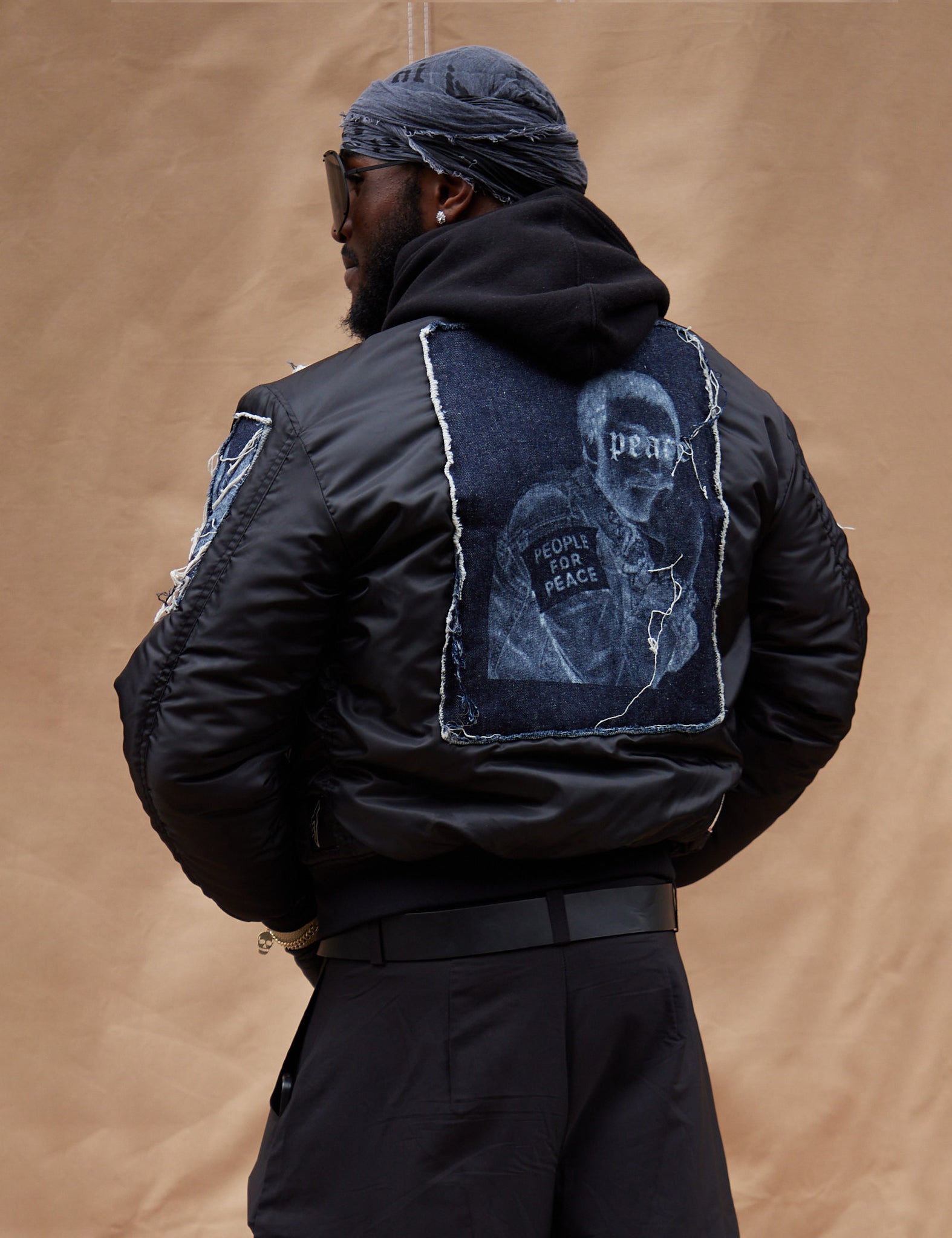 MA 1 Patched Bomber in Black