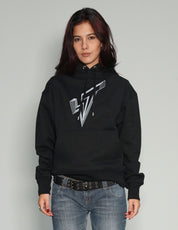 ST Hoodie in Black with Silver Lined Logo