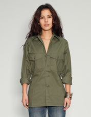 Chemise Party Back - Paillettes noires - Kaki