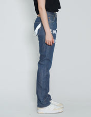 Jean « Love Will Tear Us Apart » en bleu