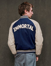 IMMORTAL Varsity Bomber Jacket - Blue