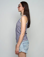 Vintage Marine T-Shirt mit blauen Streifen