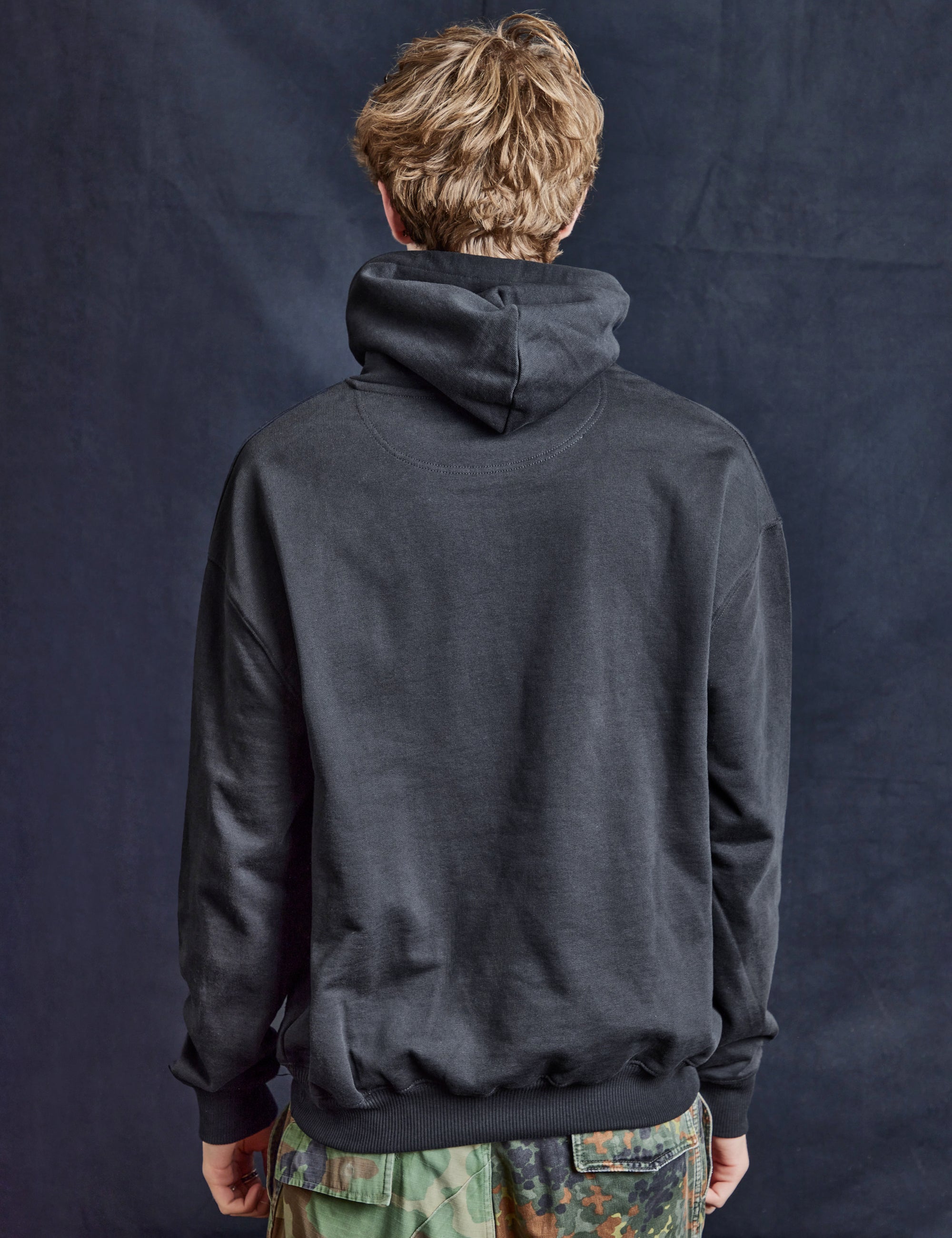 Men's Black Cotton Hoodie | Stuart Trevor