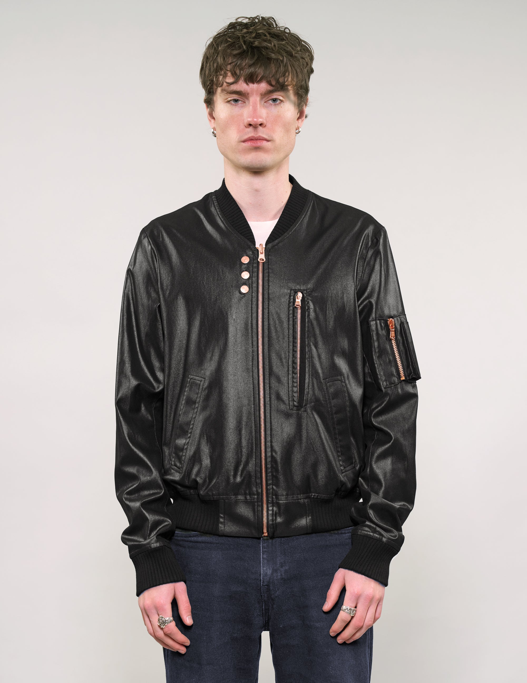 IMMORTAL Sebring Bomber Jacket - Chintz Woven Twill in Black