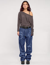 Laser Printed Prisoner Jeans