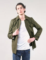 Vintage Oliver Spencer Peacoat in Khaki