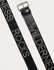 'Wilderness Rocks' Studded Leather Belt