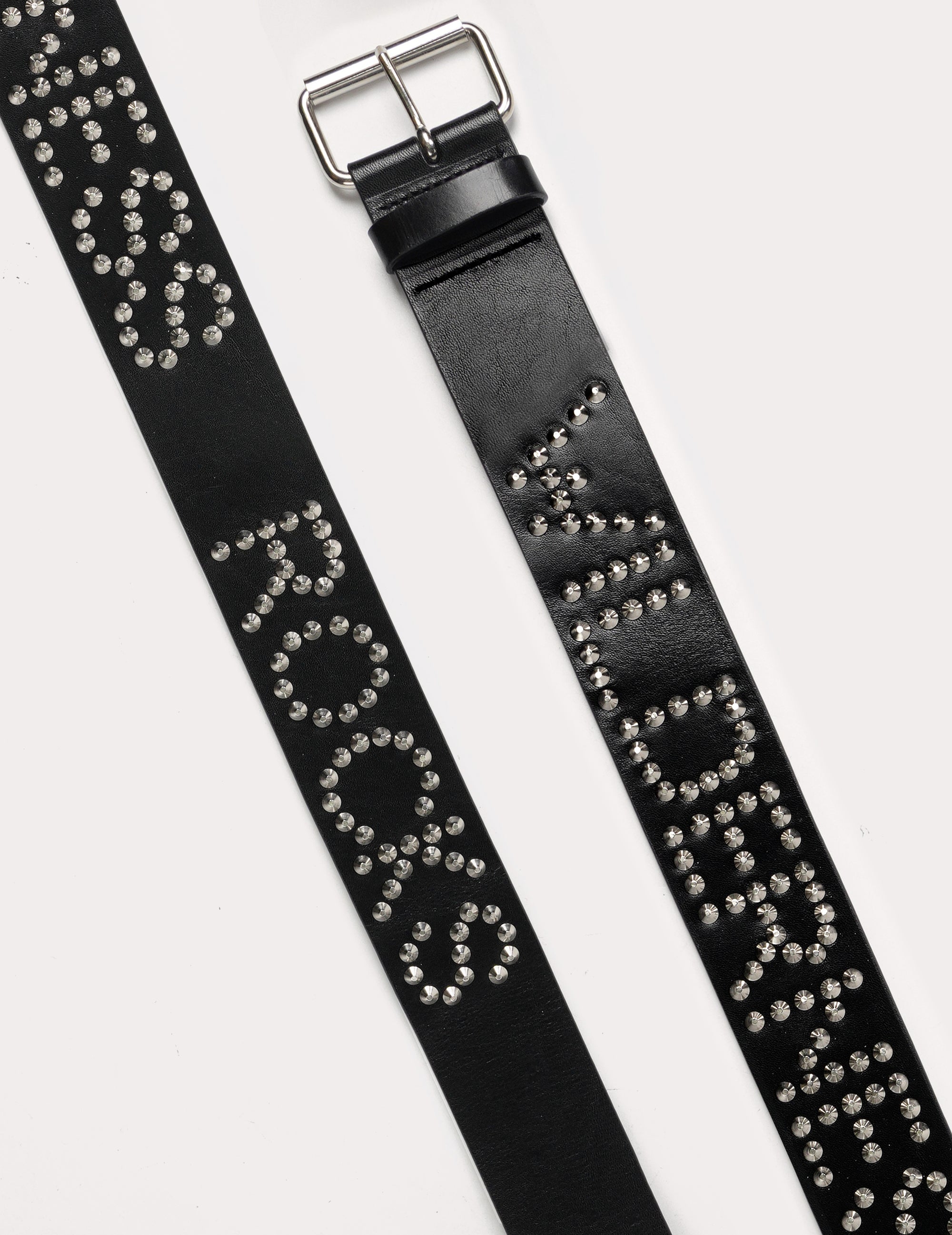 'Wilderness Rocks' Studded Leather Belt