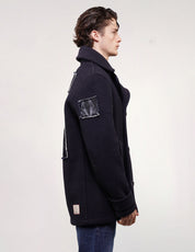 Vintage Double Breasted Wool  Patched Jacket